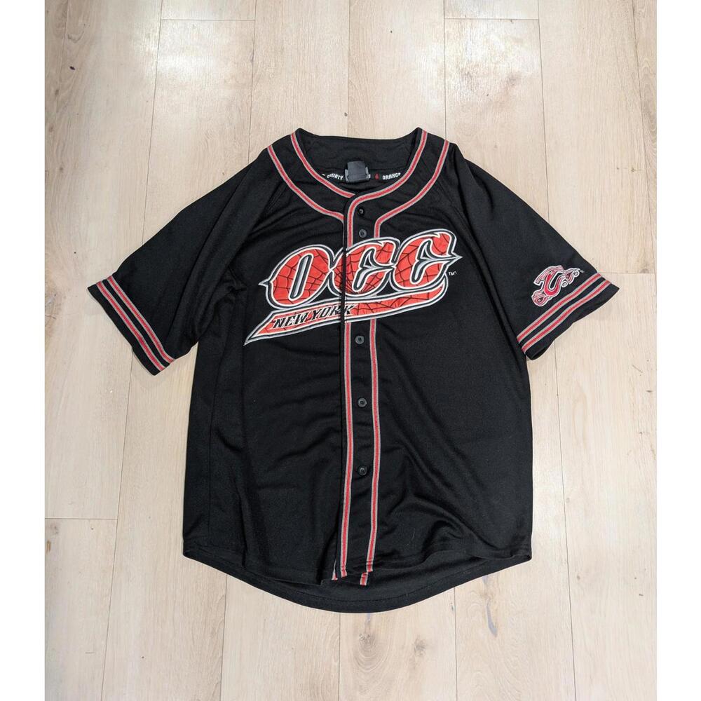 Vintage Mens Orange County Choppers New York‎ Embrodiered Baseball JERSEY Size L